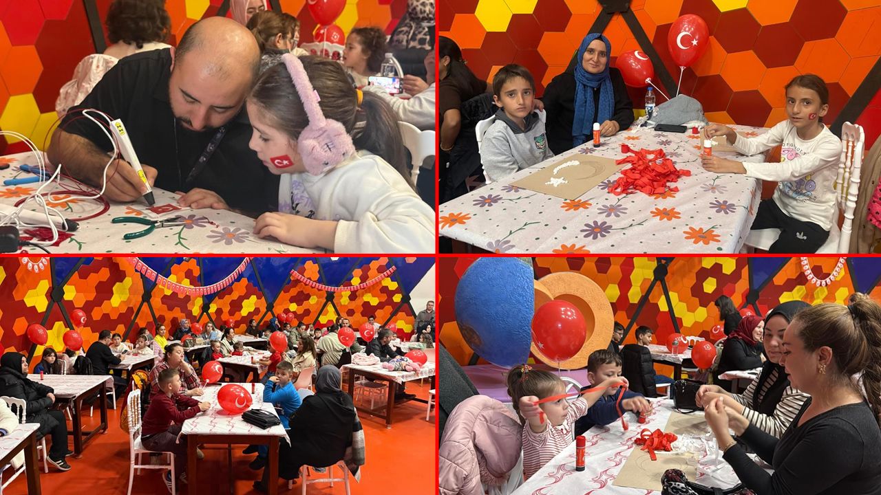 KARABÜK'TE AİLE ATÖLYESİNDE CUMHURİYET COŞKUSU