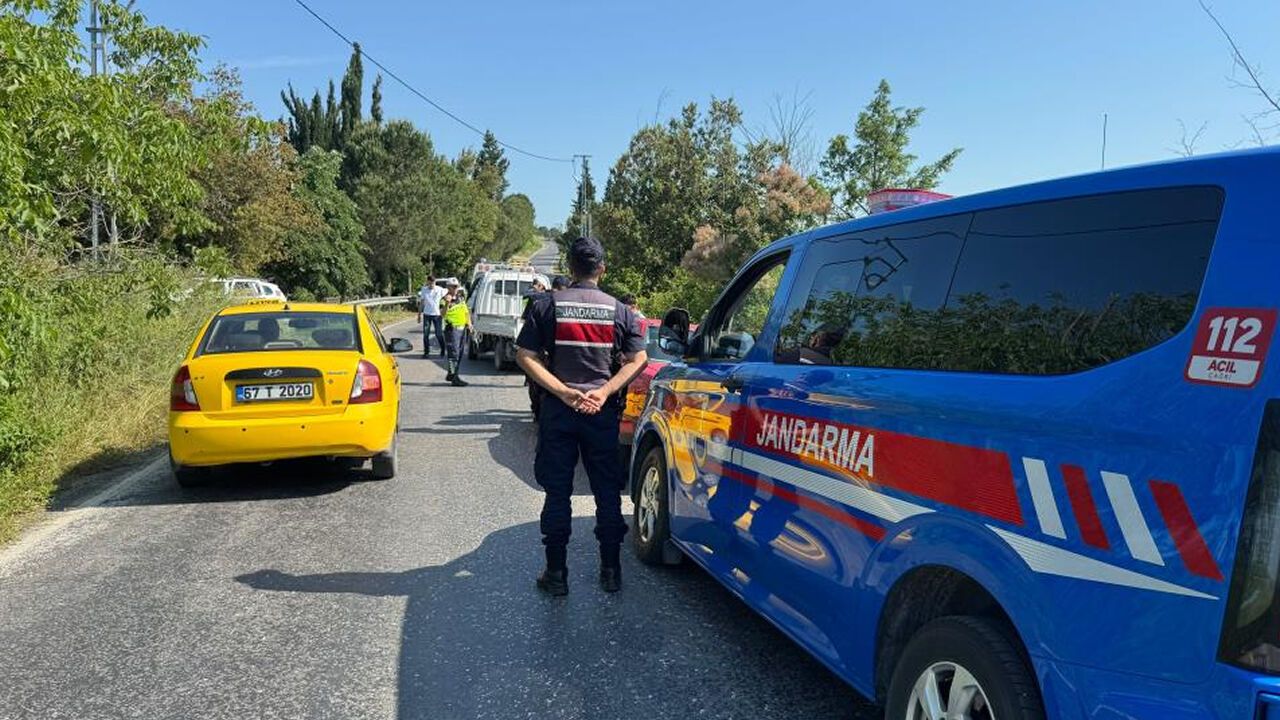 ALAPLI'DA FRENİ BOŞALAN KAMYONET TARIM ARACINA ÇARPTI