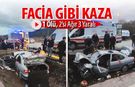 FACİA GİBİ KAZA: 1 ÖLÜ 2'Sİ AĞIR 3 YARALI