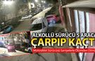 KARABÜK'TE ALKOLLÜ SÜRÜCÜ PARK HALİNDEKİ 5 ARACA ÇARPTI