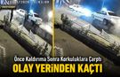 KAZA YAPAN SÜRÜCÜ ARACINI BIRAKIP KAÇTI
