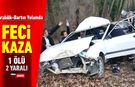 KARABÜK-BARTIN YOLUNDA FECİ KAZA: 1 ÖLÜ 2 YARALI