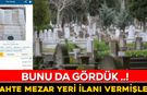 SAFRANBOLU'DA SAHTE MEZAR YERİ SATIŞ İLANLARINA DİKKAT..!
