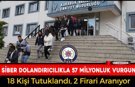 SİBER DOLANDIRICILIKLA 17 İLDE 57 MİLYONLUK VURGUN
