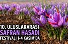 10. ULUSLARARASI SAFRAN HASADI FESTİVALİ 1-4 KASIM’DA