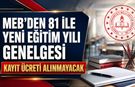 MEB’DEN 81 İLE KAYIT PARASI GENELGESİ