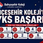 BAHÇEŞEHİR KOLEJİ'NDEN KARABÜK'TE YKS'DE YÜKSEK BAŞARI