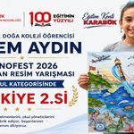 KARABÜKLÜ TANEM, MAVİ VATAN RESİM YARIŞMASINDA TÜRKİYE İKİNCİSİ