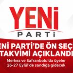 YENİ PARTİ İLÇE BAŞKANLIK SEÇİM TAKVİMİ BELLİ OLDU