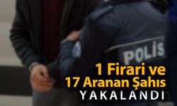 KARABÜK'TE 1 FİRARİ VE 17 ARANAN ŞAHIS YAKALANDI