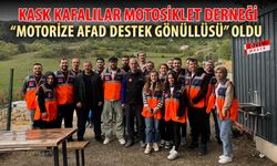 KASK KAFALILAR MOTOSİKLET DERNEĞİ "MOTORİZE AFAD DESTEK GÖNÜLLÜSÜ" OLDU