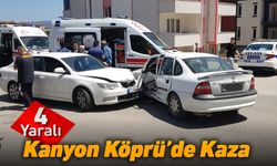 KANYON KÖPRÜ'DE KAZA: 4 YARALI