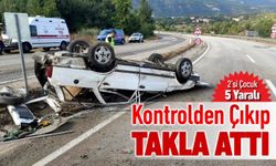 KONTROLDEN ÇIKIP TAKLA ATTI: 5 YARALI