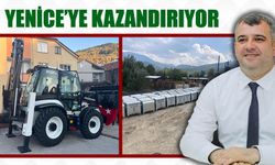 YENİCE'YE BİR JCP İŞ MAKİNESİ VE 102 ÇÖP KONTEYNERİ