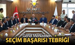 GENEL MERKEZDEN SEÇİM BAŞARISI TEBRİĞİ ALDILAR