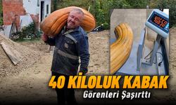 40 KİLOLUK KABAK GÖRENLERİ ŞAŞIRTTI