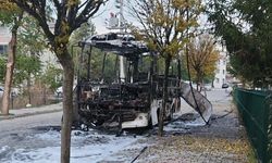 BOLU'DA ALEV TOPUNA DÖNEN ARAÇ KÜL OLDU