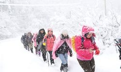 BOLU'DA DOĞASEVERLER KARDA YÜRÜYÜŞ YAPTI