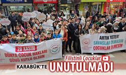 KARABÜK'TE FİLİSTİNLİ ÇOCUKLAR UNUTULMADI