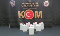 KASTAMONU'DA 40 LİTRE KAÇAK ALKOL YAKALANDI