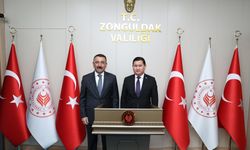 KAZAKİSTAN BAŞKONSOLOSU ZONGULDAK VALİSİNİ ZİYARET ETTİ