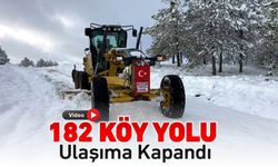 182 KÖY YOLU ULAŞIMA KAPANDI