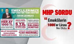 MHP SORDU “EMEKLİLERİN BİNER LİRASI NE OLDU?”