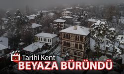 TARİHİ KENT BEYAZA BÜRÜNDÜ