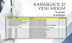 KARABÜK'E 21 YENİ HEKİM