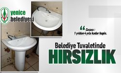 BELEDİYE TUVALETİNDE HIRSIZLIK