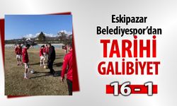 ESKİPAZAR BELEDİYESPOR’DAN TARİHİ GALİBİYET: 16-1