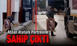 ATILAN ATATÜRK PORTRESİNİ DERNEK DUVARINA ASTI