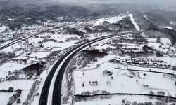 BOLU DAĞI KAR YAĞIŞININ ARDINDAN HAVADAN GÖRÜNTÜLENDİ