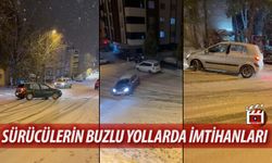 SÜRÜCÜLERİN BUZLU YOLLARDA İMTİHANI