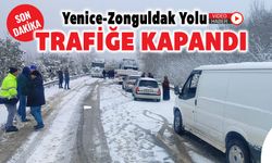 YENİCE-ZONGULDAK YOLU TRAFİĞE KAPANDI