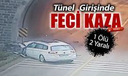 TÜNEL GİRİŞİNDE FECİ KAZA: 1 ÖLÜ