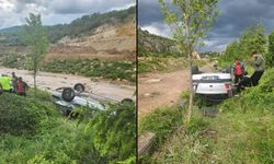KONTROLDEN ÇIKAN OTOMOBİL DEVRİLDİ: 5 YARALI