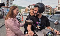 KASKSIZ SÜRÜCÜ VALİYE YAKALANDI