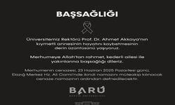 BARÜ'DEN REKTÖR AKKAYA İÇİN TAZİYE MESAJI