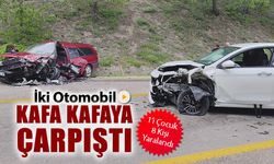 2 OTOMOBİL KAFA KAFAYA ÇARPIŞTILAR: 8 YARALI