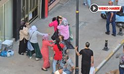KADINLARIN SAÇ SAÇA KAVGASI KAMERALARDA