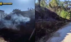KONARI KÖYÜ'NDE KORKUTAN YANGIN