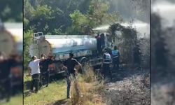 BARTIN'DA BAHÇE YANGINI BÜYÜMEDEN SÖNDÜRÜLDÜ