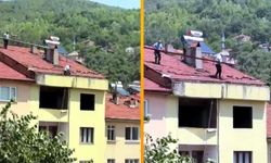 CANLARINI HİÇE SAYARAK ÇATIDA ÇALIŞTILAR