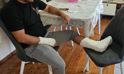 SOKAK KÖPEĞİNİN SALDIRISINDA AYAĞI İKİ YERDEN KIRILDI