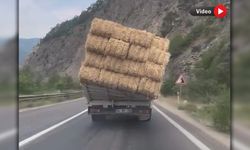 SAMAN YÜKLÜ KAMYONUN TEHLİKELİ YOLCULUĞU