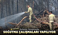 KELTEPE ORMAN YANGININDA SOĞUTMA ÇALIŞMALARI SÜRÜYOR