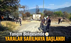 FELAKET BÖLGESİNDE YARALAR SARILMAYA BAŞLANDI