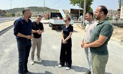 BAŞKAN CIVA MERMER YOL KAVŞAĞI’NI İNCELEDİ