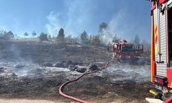 BOLU'DA ARAZİ YANGINI EVLERE SIÇRAMADAN SÖNDÜRÜLDÜ